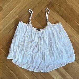 Forever 21 White Camisole with Floral Accents